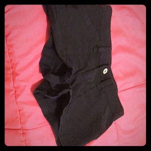Black jean shorts